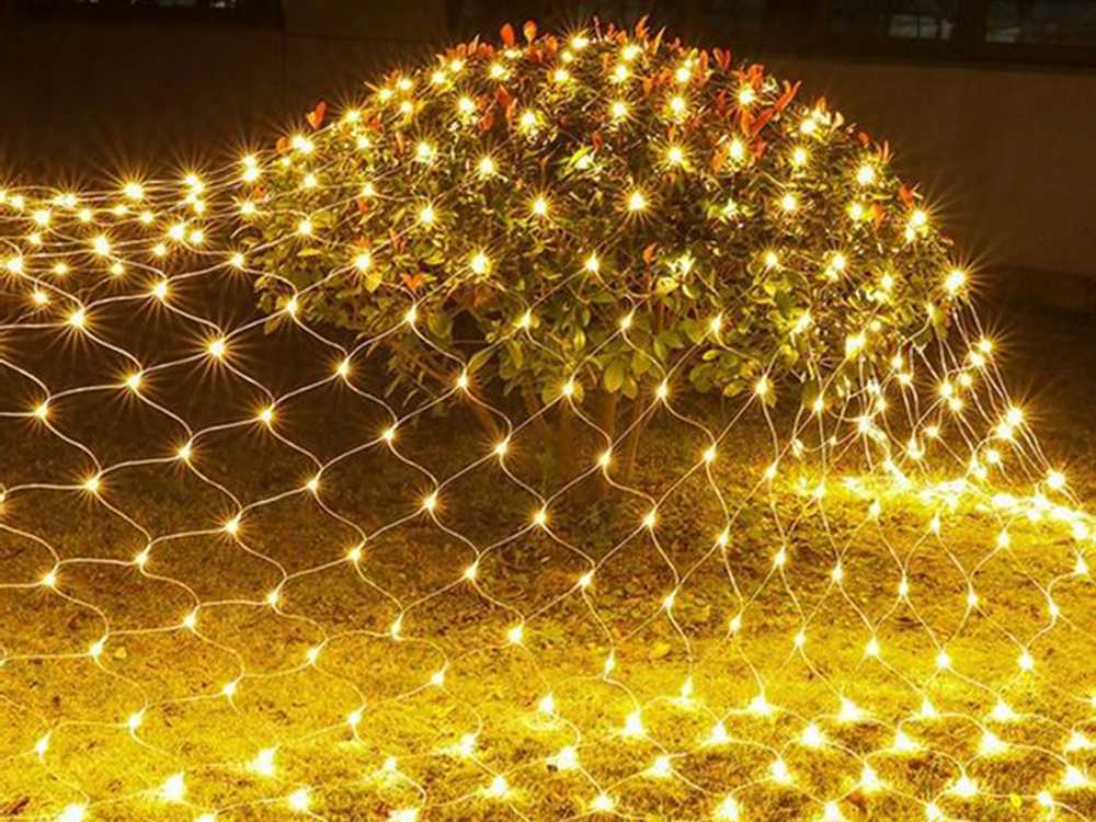 Šviesos užuolaida 100 LED, šiltai balta, 1x2 m