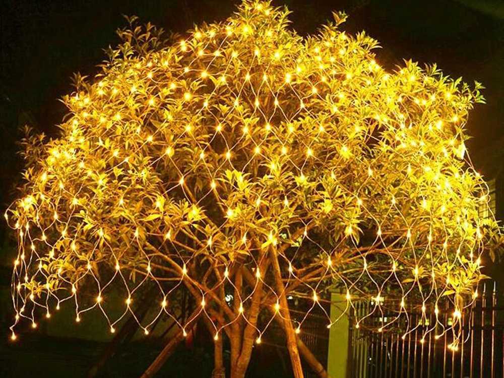 Šviesos užuolaida 100 LED, šiltai balta, 1x2 m