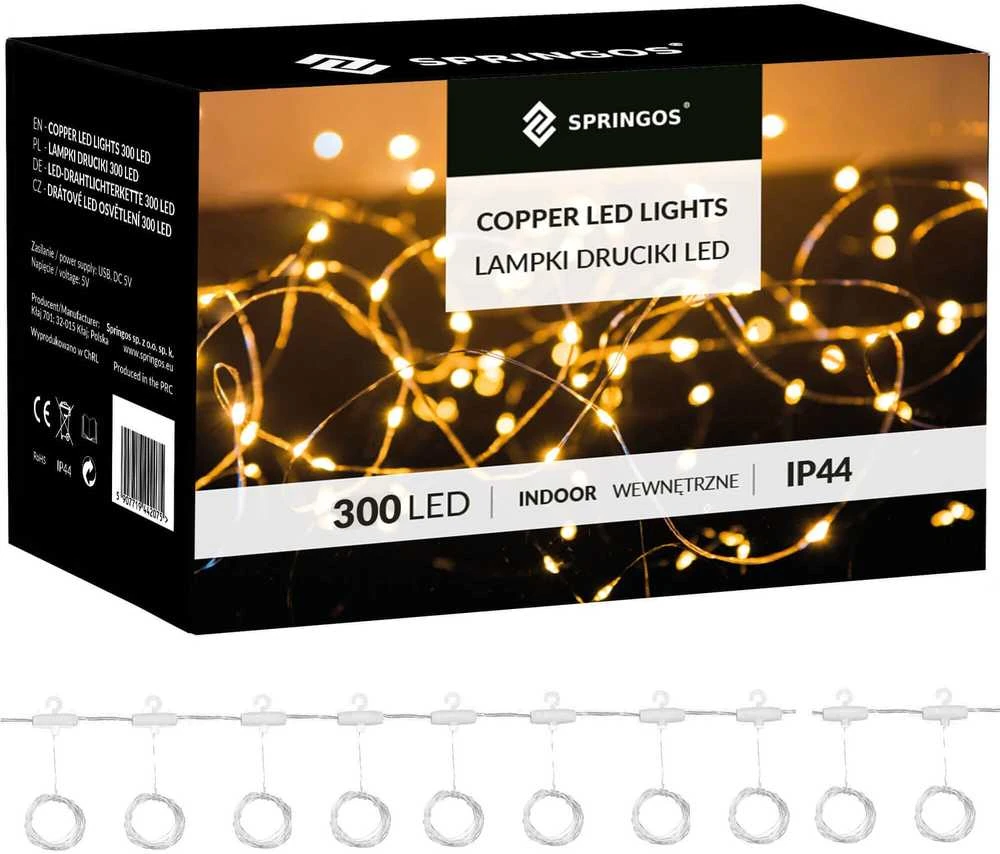 Šviesos užuolaida Springos 300 LED 3x3 m su nuotoliniu valdymu