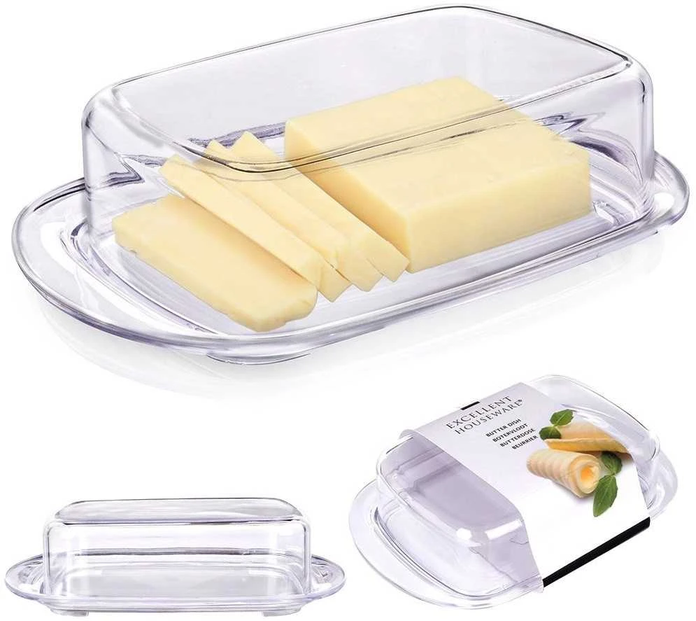 Mondex Skerdimas Sviestinė Container 17.5 x 11.5 x 4.5 cm Skaidri
