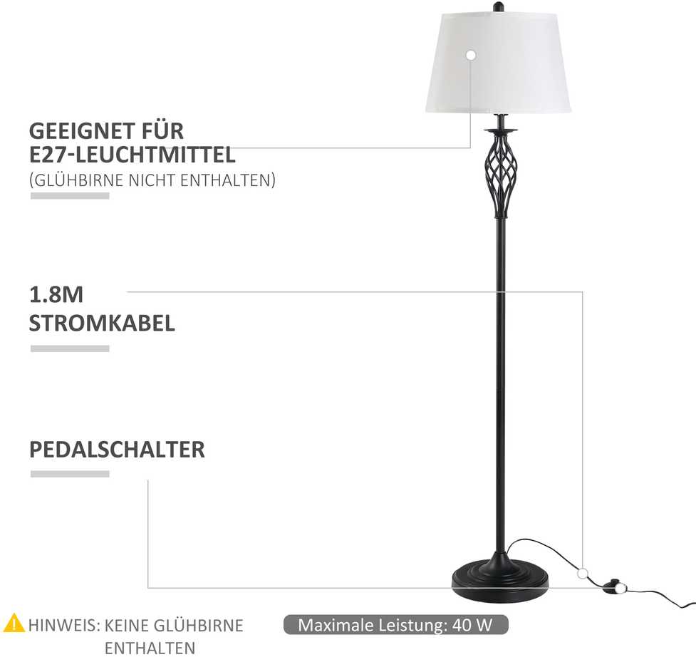 Lempos komplektas, 3 dalių vintažinis metalinis lempų komplektas, 38x158 cm, juoda, balta