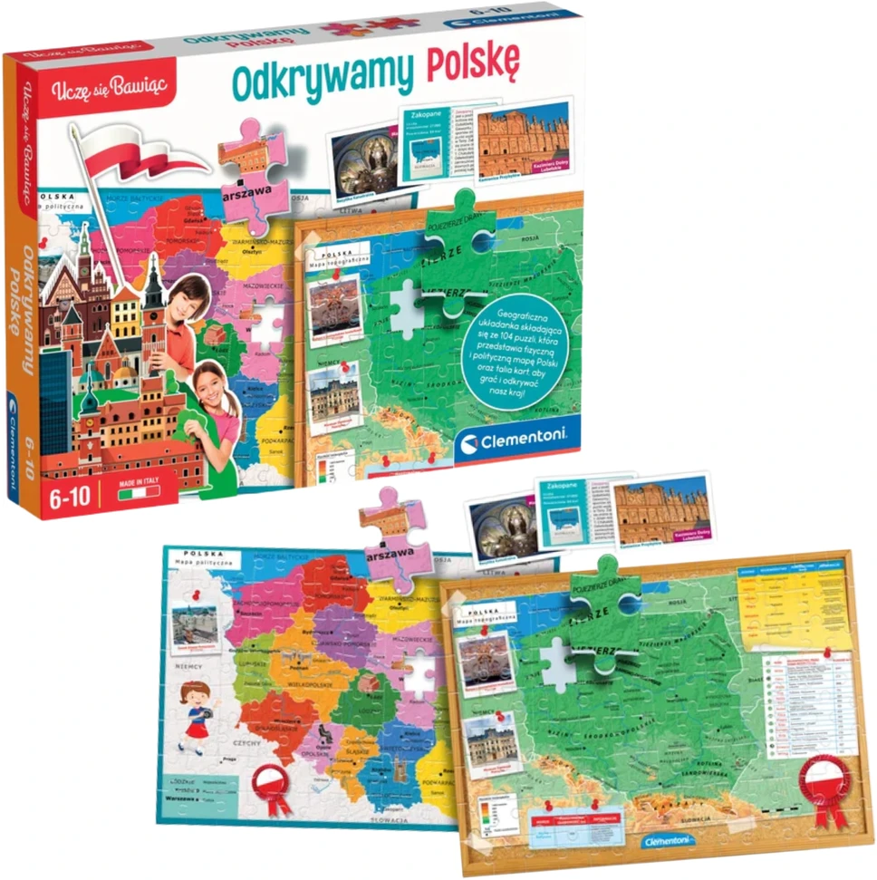 Clementoni Aš mokausi žaisdamas „Discovering Poland 50776“.