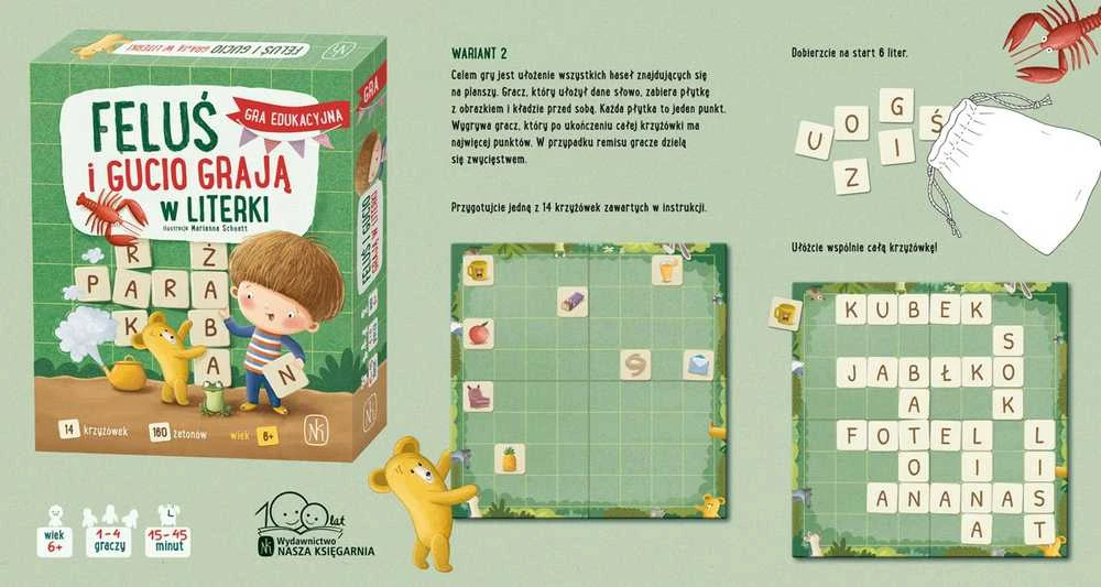 Nasza Ksiegarnia Švikiai Feliksas ir Gustas žaidžia raidėmis
