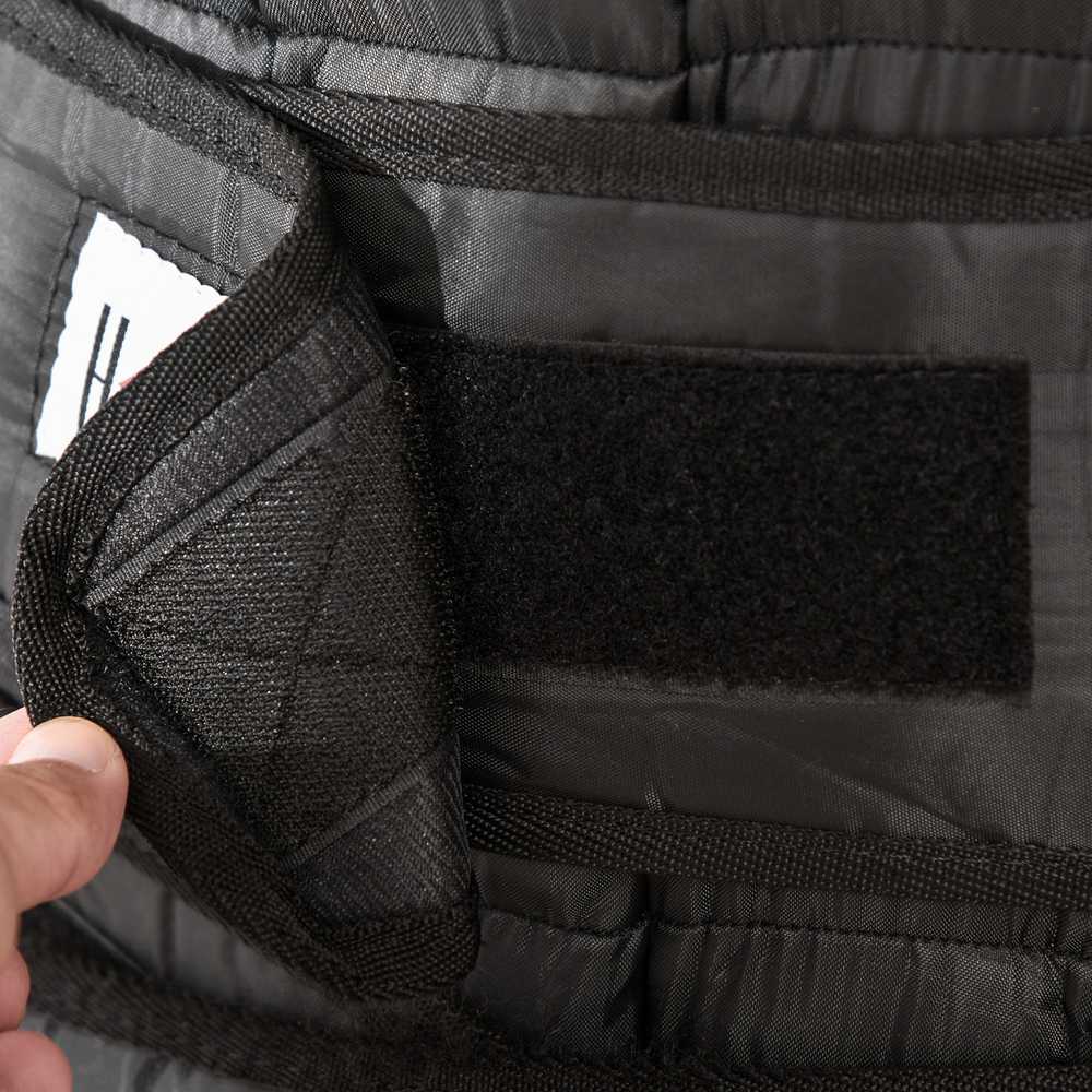 HOMCOM svorių liemenė 30 kg, treniruočių liemenė su 35 reguliuojamais svorio maišeliais, jėgos treniruotėms, Oksfordo audinys ir metalas, juoda, 60x50 cm
