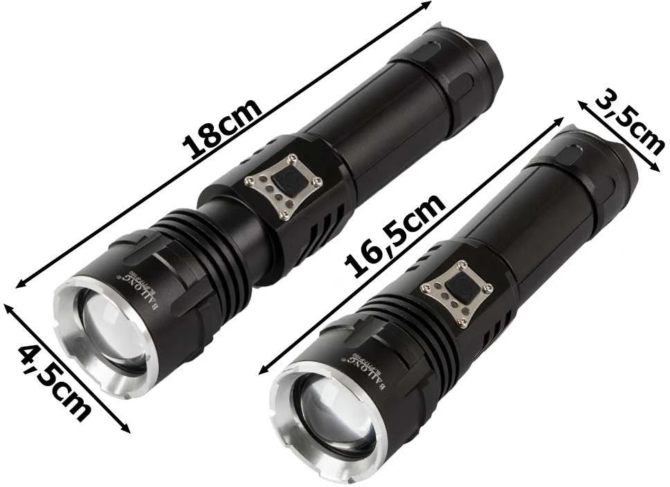 Taktinis prožektorius Bailong P717, CREE XHP160, 1000 m