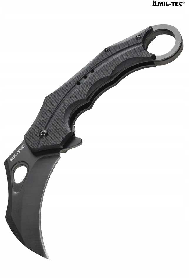 Mil-Tec Taktinis sulankstomas peilis „Karambit" Hawkbill G10, juoda