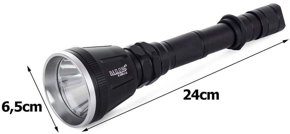 Taktinis žibintuvėlis Bailong Q2888 su CREE XM-L T6 dioda