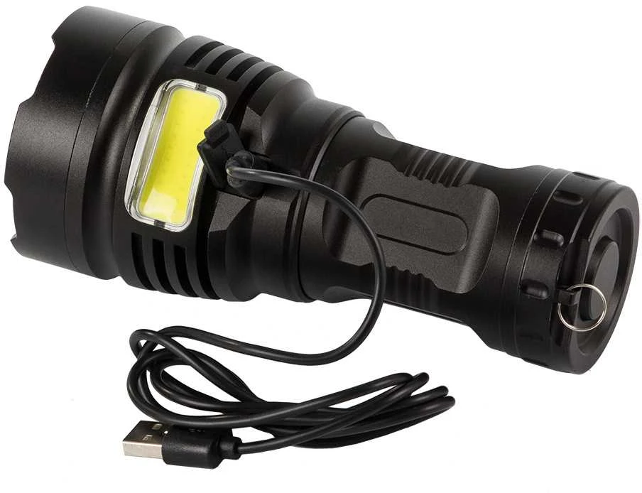Taktinis žibintuvėlis Bailong T48 su CREE XHP90 ir COB LED