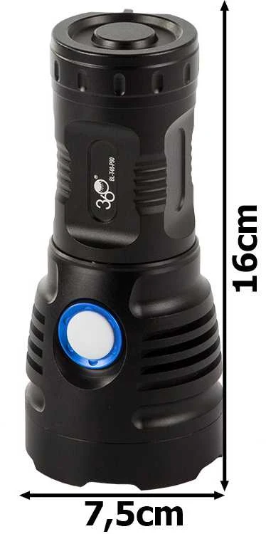 Taktinis žibintuvėlis Bailong T48 su CREE XHP90 ir COB LED