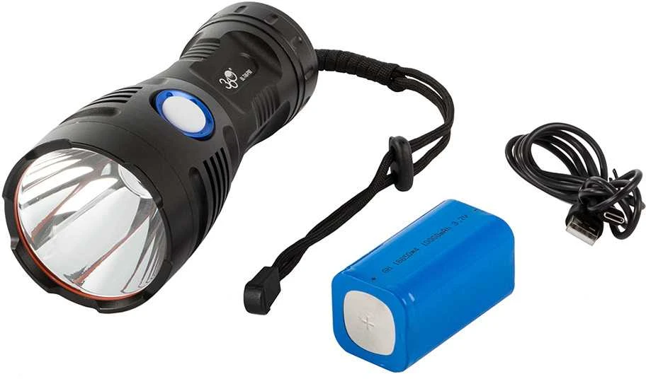 Taktinis žibintuvėlis Bailong T48 su CREE XHP90 ir COB LED