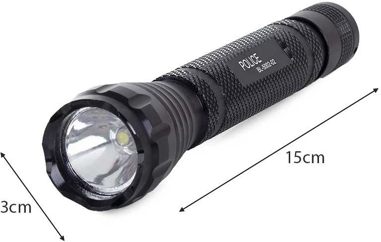 Taktinis žibintuvėlis su LED