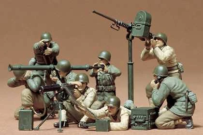 „Tamiya“ – JAV ginklų ir minosvaidžio komandos rinkinys, 1/35, 35086, spalvotas
