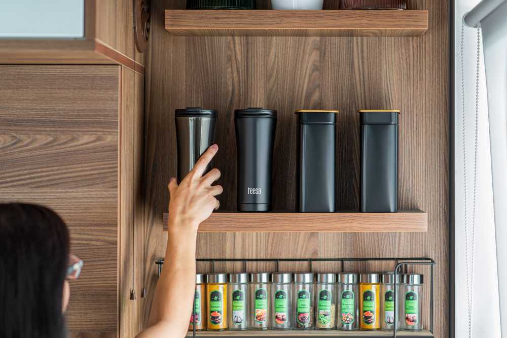 Terminis puodelis TEESA 500ml tamsiai rudas