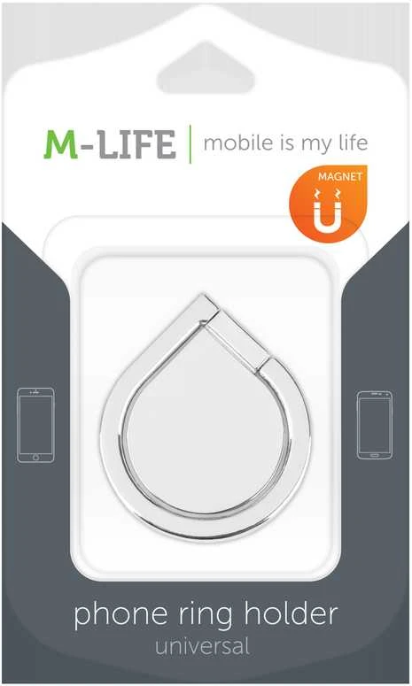 Kruger & Matz M-Life Universalus laikiklis žiedo tipo Sidabrinis