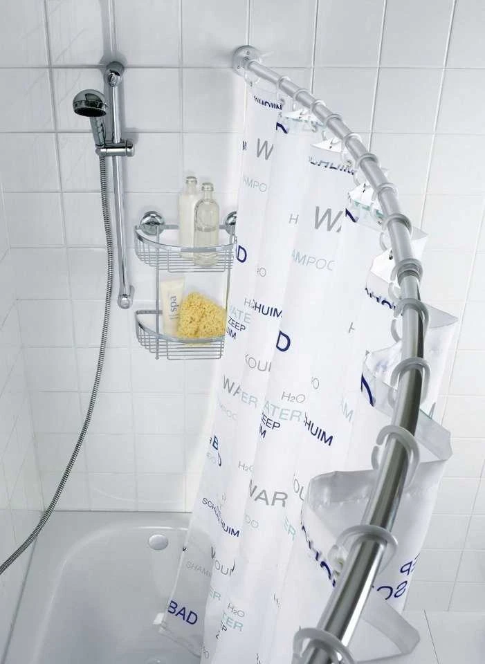 Teleskopinė dušo užuolaidų lazda, Ø 2,5 cm, 110-200 cm, WENKO