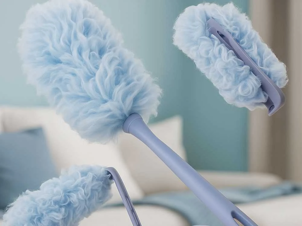 Teleskopinė mikrofibros šluotelė dulkėms ir voratinkliams 35 cm