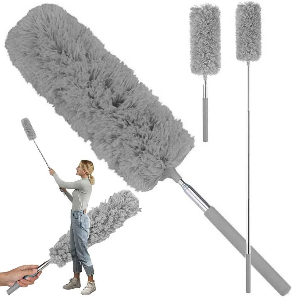 Teleskopinė mikropluošto dulkių šluotelė 35-83 cm, pilka