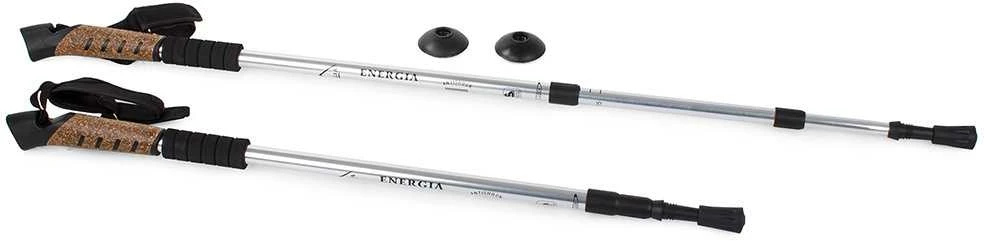Teleskopinė nordic walking lazda su kamštine rankena, 65-135 cm