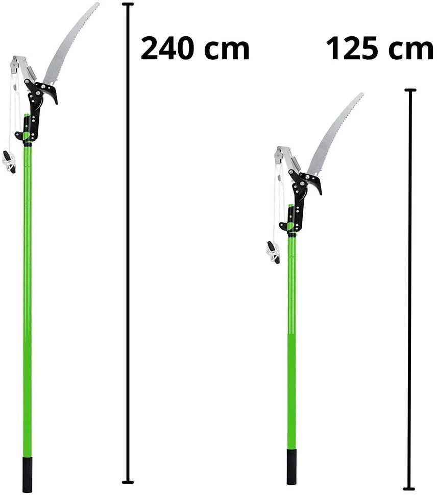 Lean Teleskopinės genėjimo žirklės su pjūklu 125–240 cm