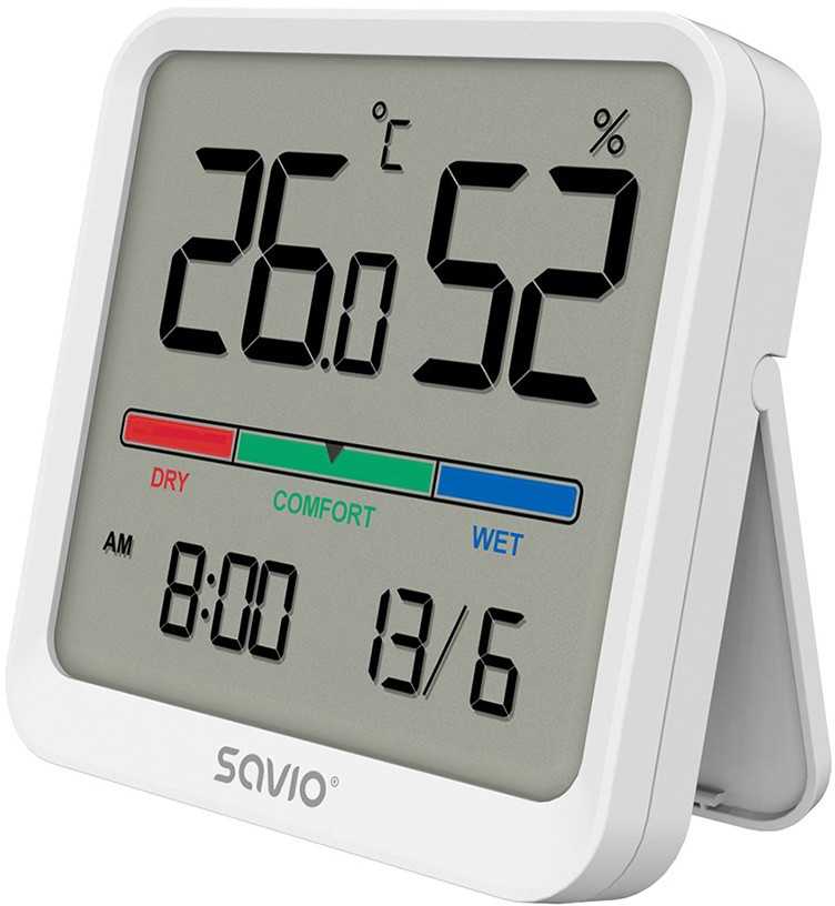 Temperatūros ir drėgmės jutiklis Savio CT-01/W