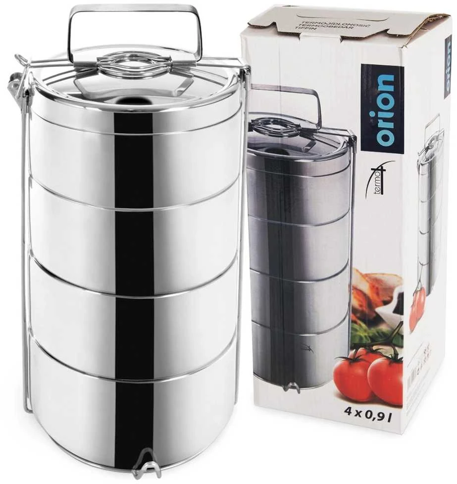 Orion Maisto termosas 4 lygių 4x900 ml nerūdijančio plieno