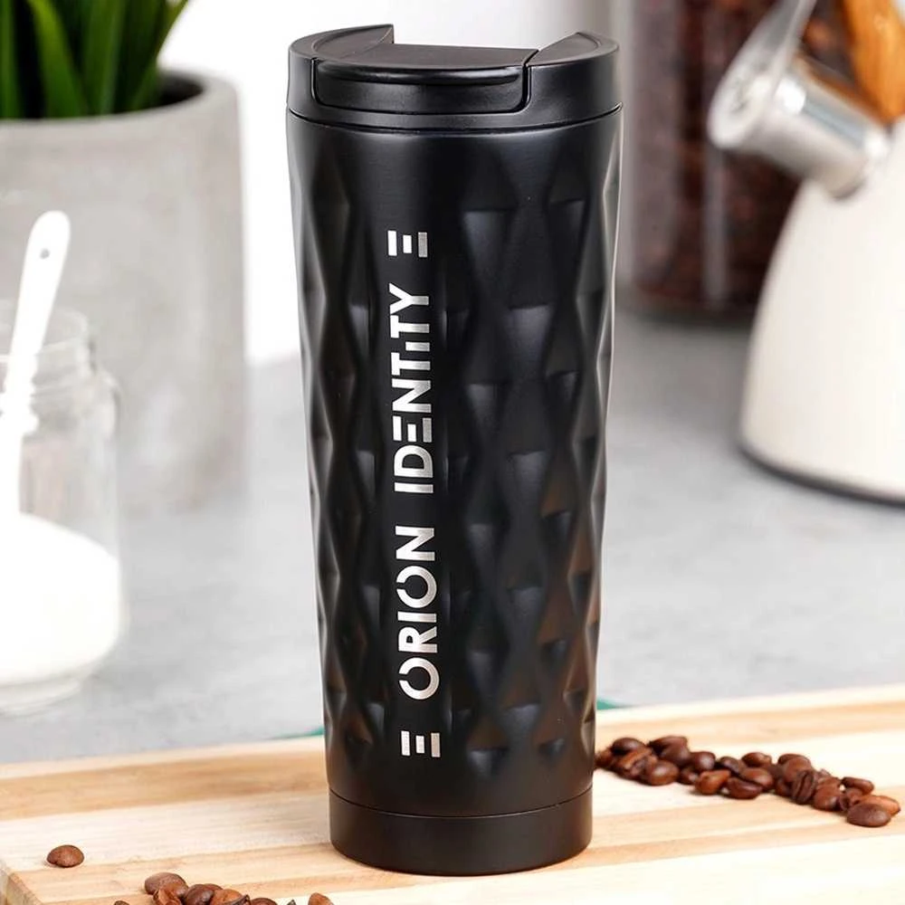 Orion Termo puodelis 500 ml juodas plienas vakuuminis