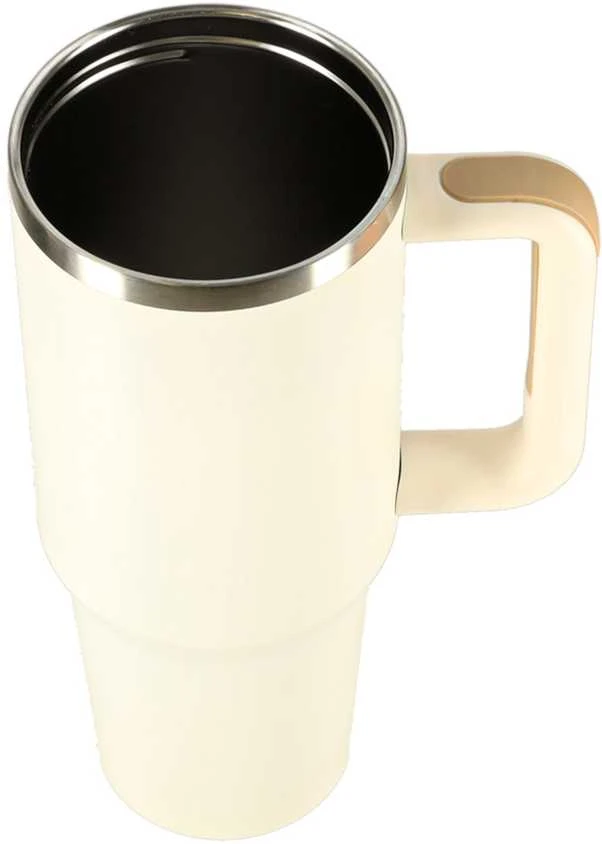 Roger Termo puodelis ze słomką i laikikliu termos 1200ml kreminė