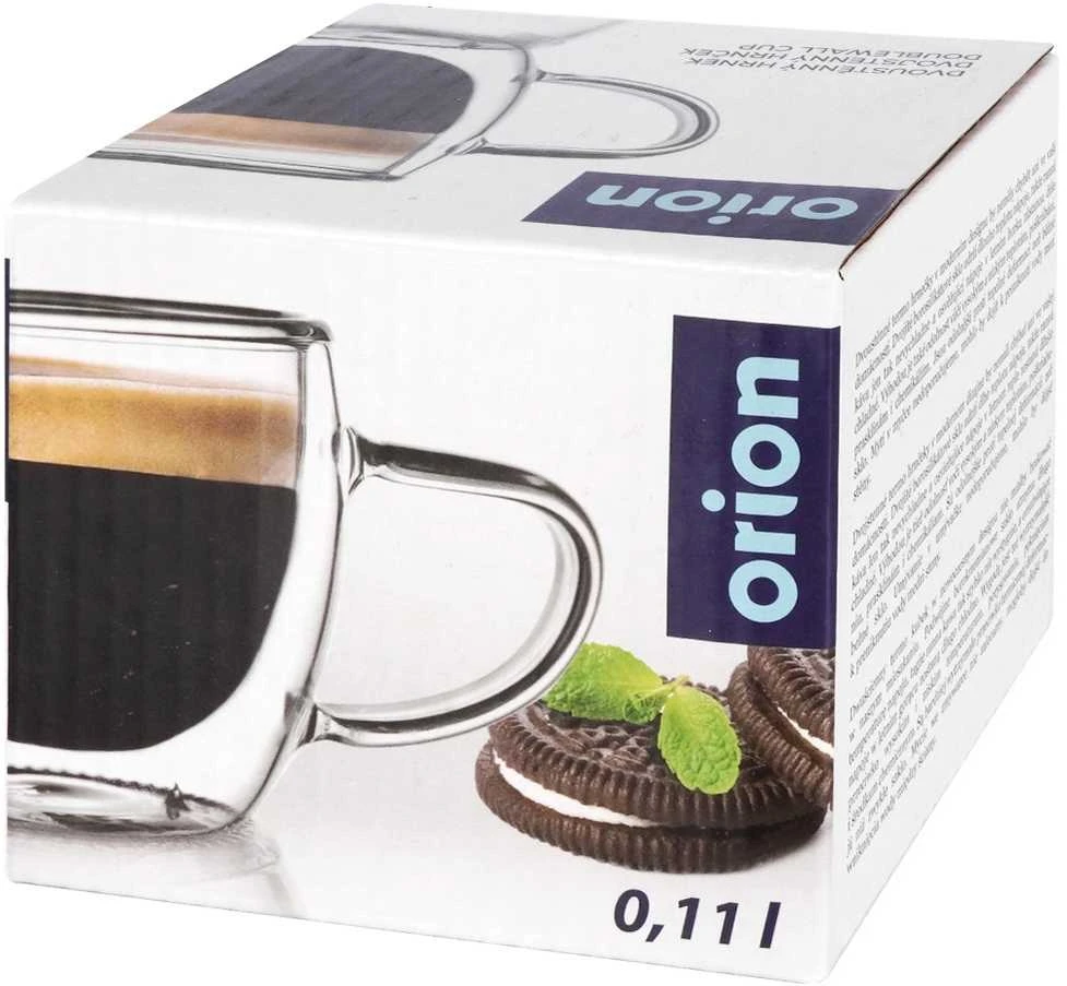 Orion Termo stiklinės espreso 100 ml, dviguba sienelė