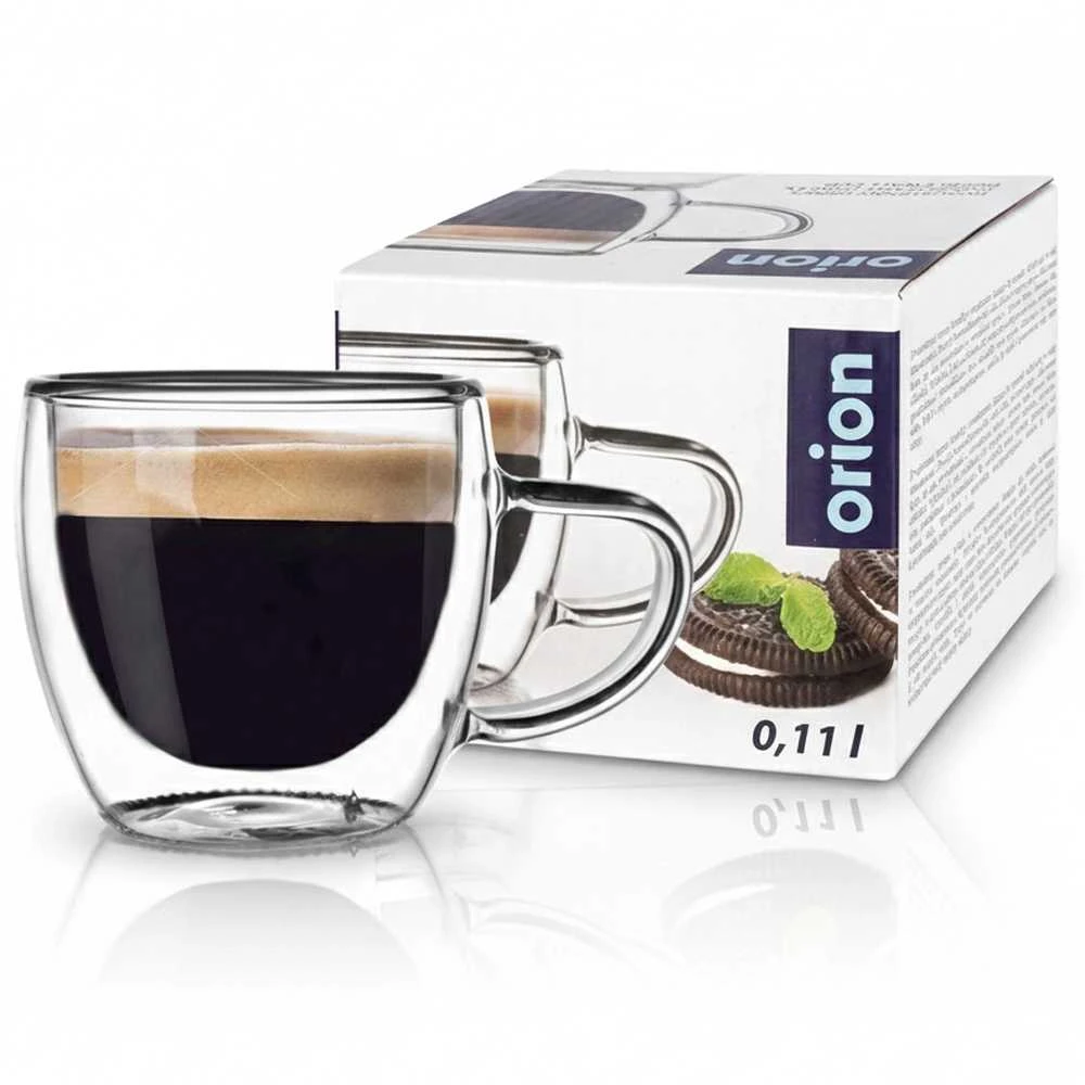 Orion Termo stiklinės espreso 100 ml, dviguba sienelė