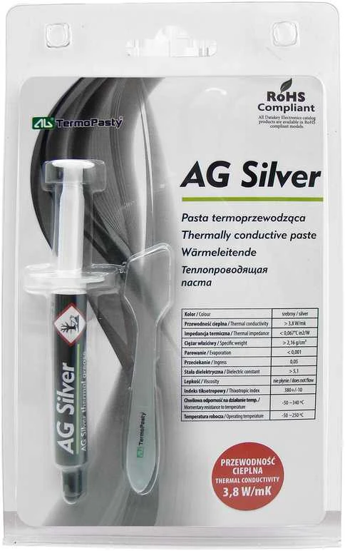 Ag Termopasty Termopasta AG Sidabrinis 3g 3.8W/mK