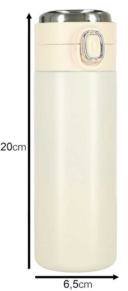 Kruzzel Termo puodelis - termosas 420ML su LED temperatūros indikatoriumi, rusvai gelsvas