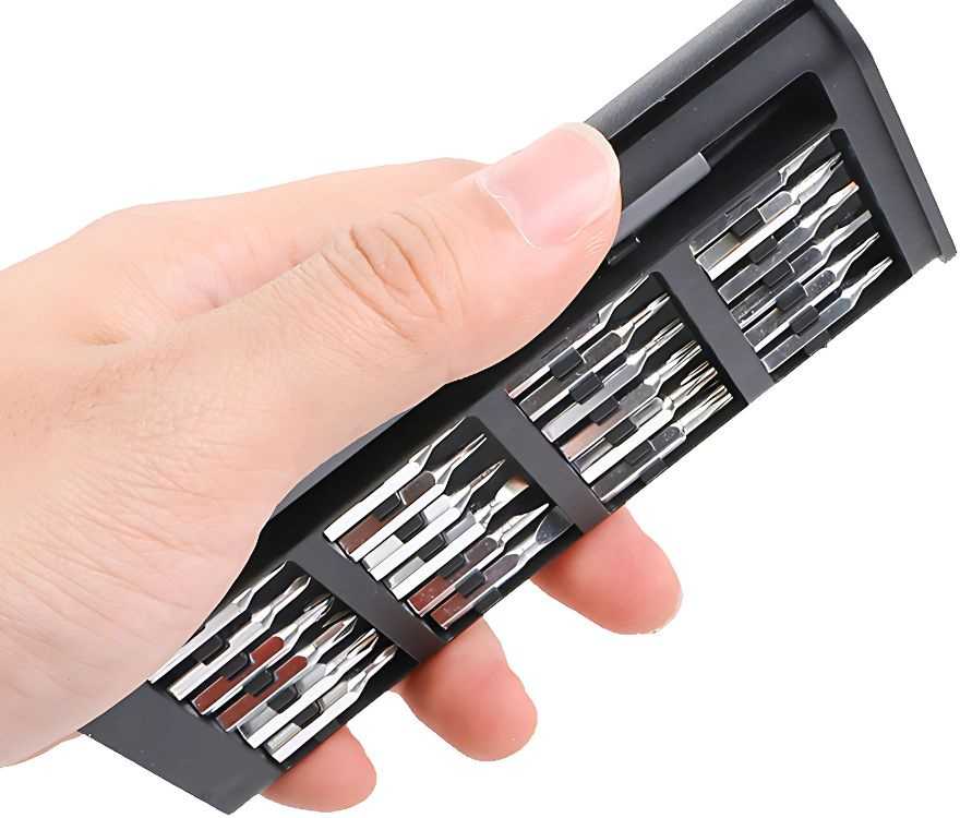 Tikslus atsuktuvų rinkinys su magnetiniais antgaliais, 24 dalys