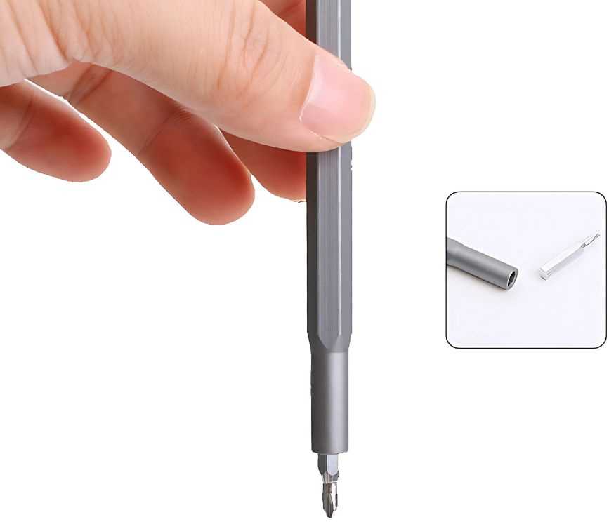 Tikslus atsuktuvų rinkinys su magnetiniais antgaliais, 24 dalys