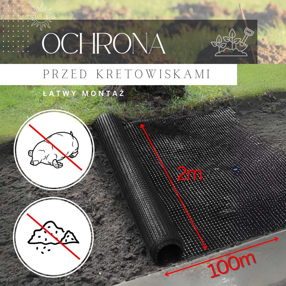 Springos Tinklelis nuo kurmių 2 x 100 m