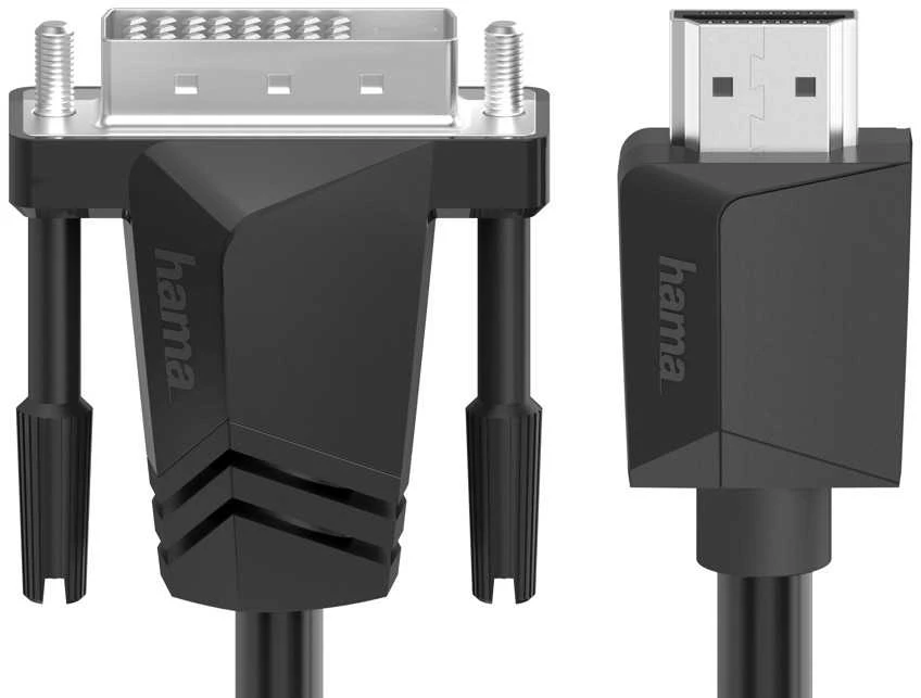 Hama DVI-D į HDMI kabelio jungtys