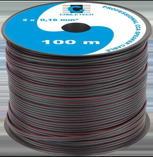 Cabletech Laidas kolonėlėms 2x0.16mm² juodas/raudonas, laidininkas CCA (variuotas aliuminis)