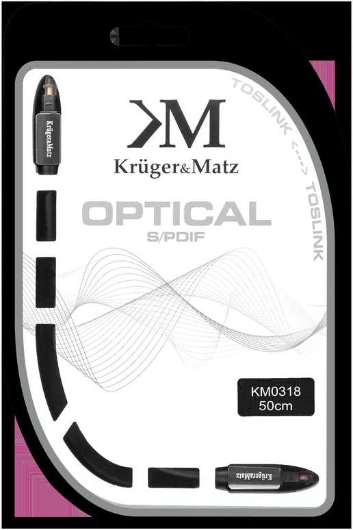 Optinis kabelis toslink-toslink 0.5 m Kruger & Matz