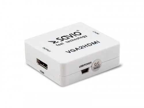 Savio VGA – HDMI Full HD | 1080p 60Hz keitiklis| Adapteriai