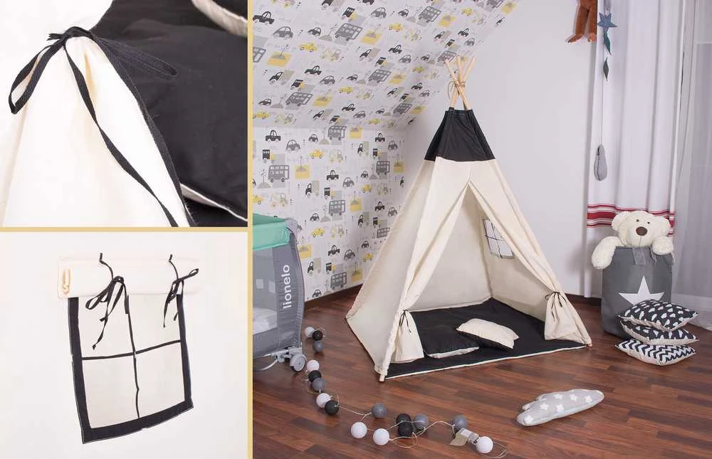 Tipi palapinė Springos TIP11 su juodu raštu