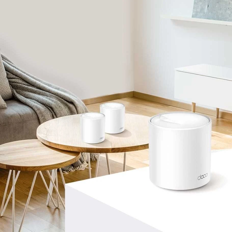 Maršrutizatorius TP-LINK | AX3000 viso namo tinklelio „Wi-Fi 6“ sistema | „Deco X60“ (3 vnt. pakuotė) | 802.11ax | 575+2400 Mbit/s | Ethernet LAN (RJ-45) jungtys 2 | Tinklo palaikymas: Taip | MU-MiMO: Taip | Antenos tipas: Vidinė