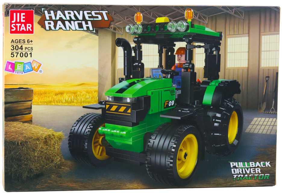 Lean Toys Traktoriaus konstruktorius 304 dalys