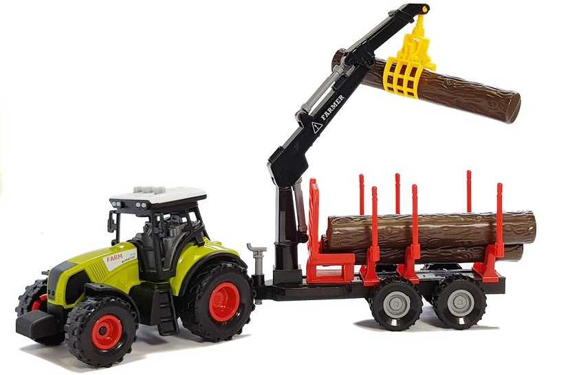 Lean Toys Traktorius su priekaba
