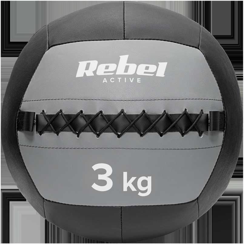 Medicininis kamuolys pratimams 3kg, REBEL ACTIVE