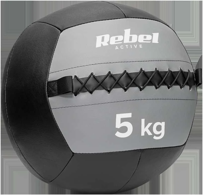 Medicininis kamuolys pratimams 5kg, REBEL ACTIVE