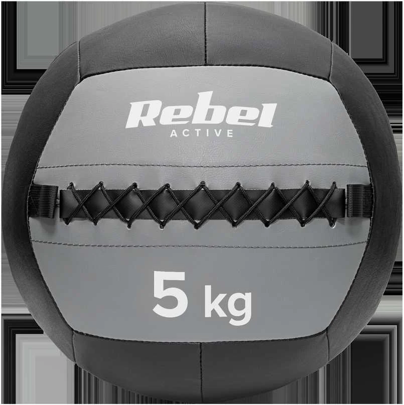 Medicininis kamuolys pratimams 5kg, REBEL ACTIVE