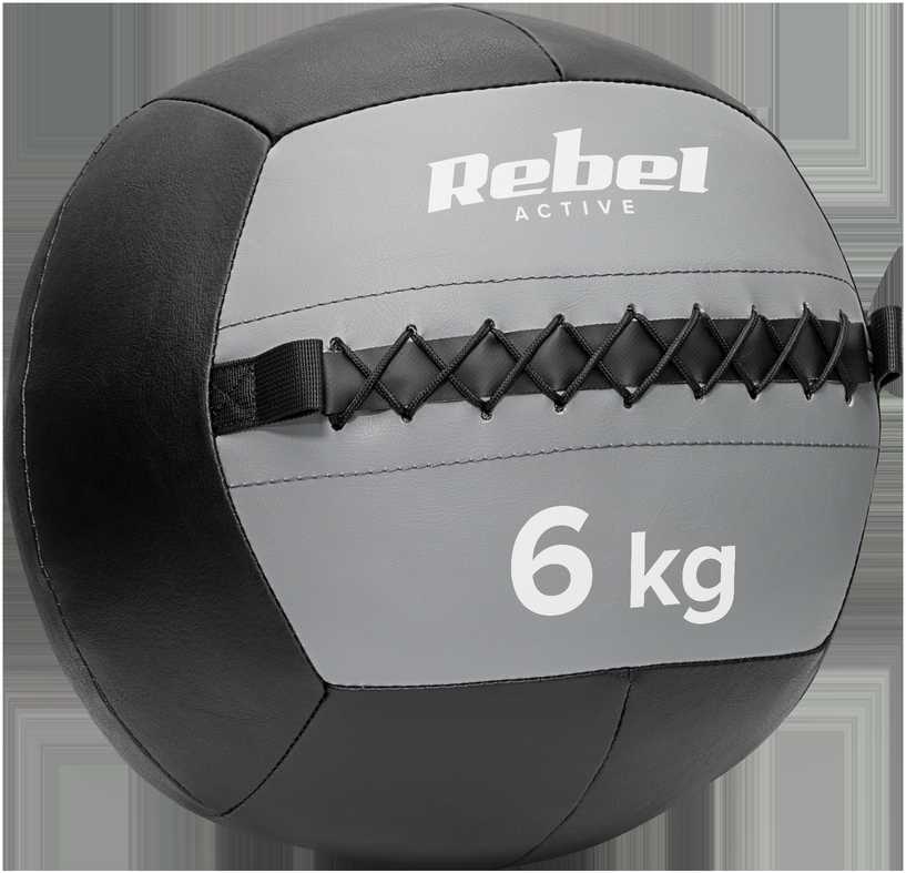 Medicininis kamuolys pratimams 6kg, REBEL ACTIVE