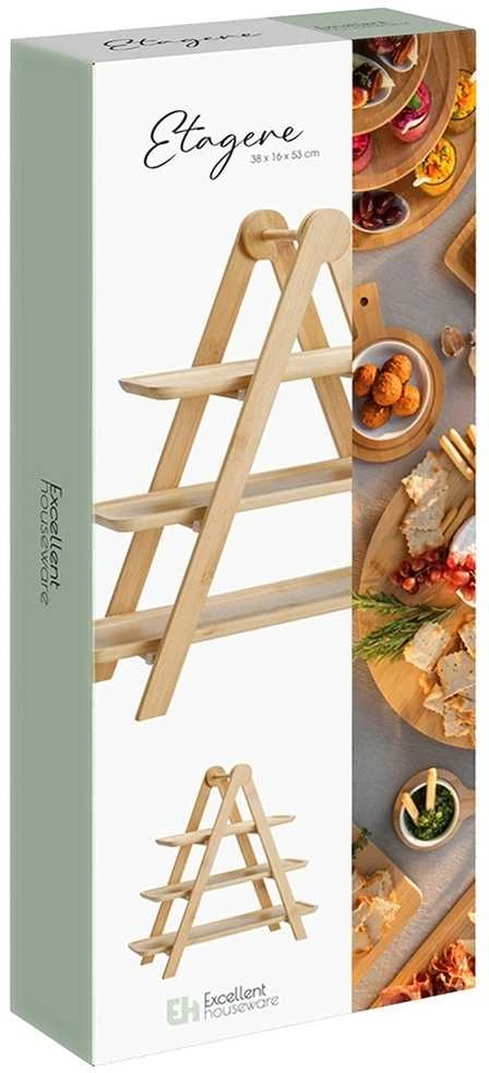 Mondex Bamboo 3-lygių padėklas 43x13,5x39 cm