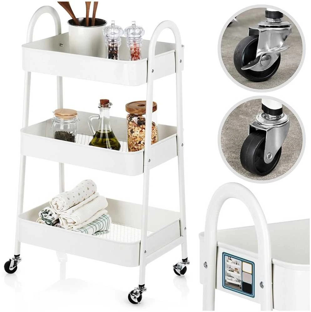 Mondex Storage Solutions Organizatorius Metalinis Balas 3-Niveaus 44x31,5x78,5 cm