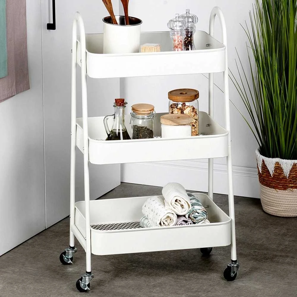 Mondex Storage Solutions Organizatorius Metalinis Balas 3-Niveaus 44x31,5x78,5 cm