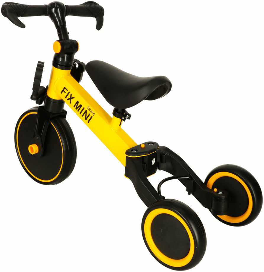 Trike Fix Mini krosinis triratukas 3in1 su pedalais geltonas